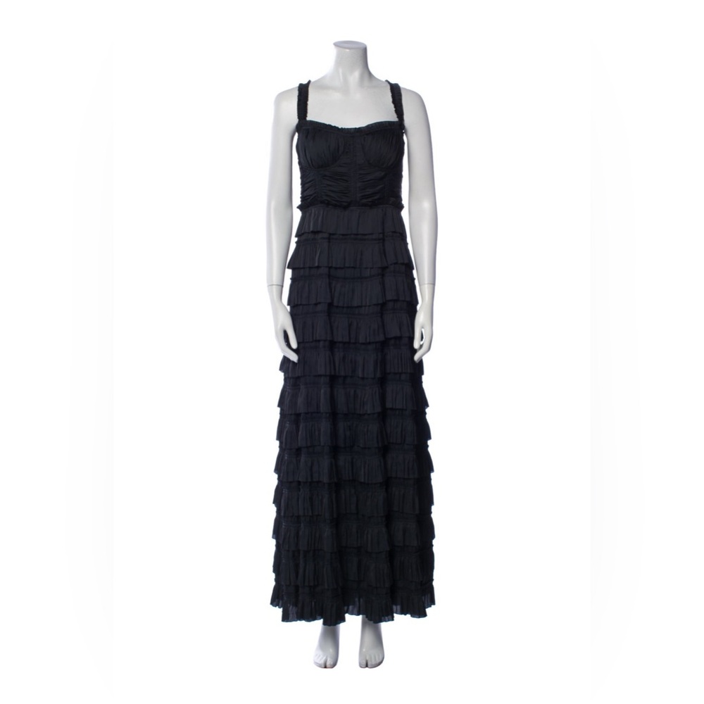 Ulla Johnson Tiered Navy Maxi Dress